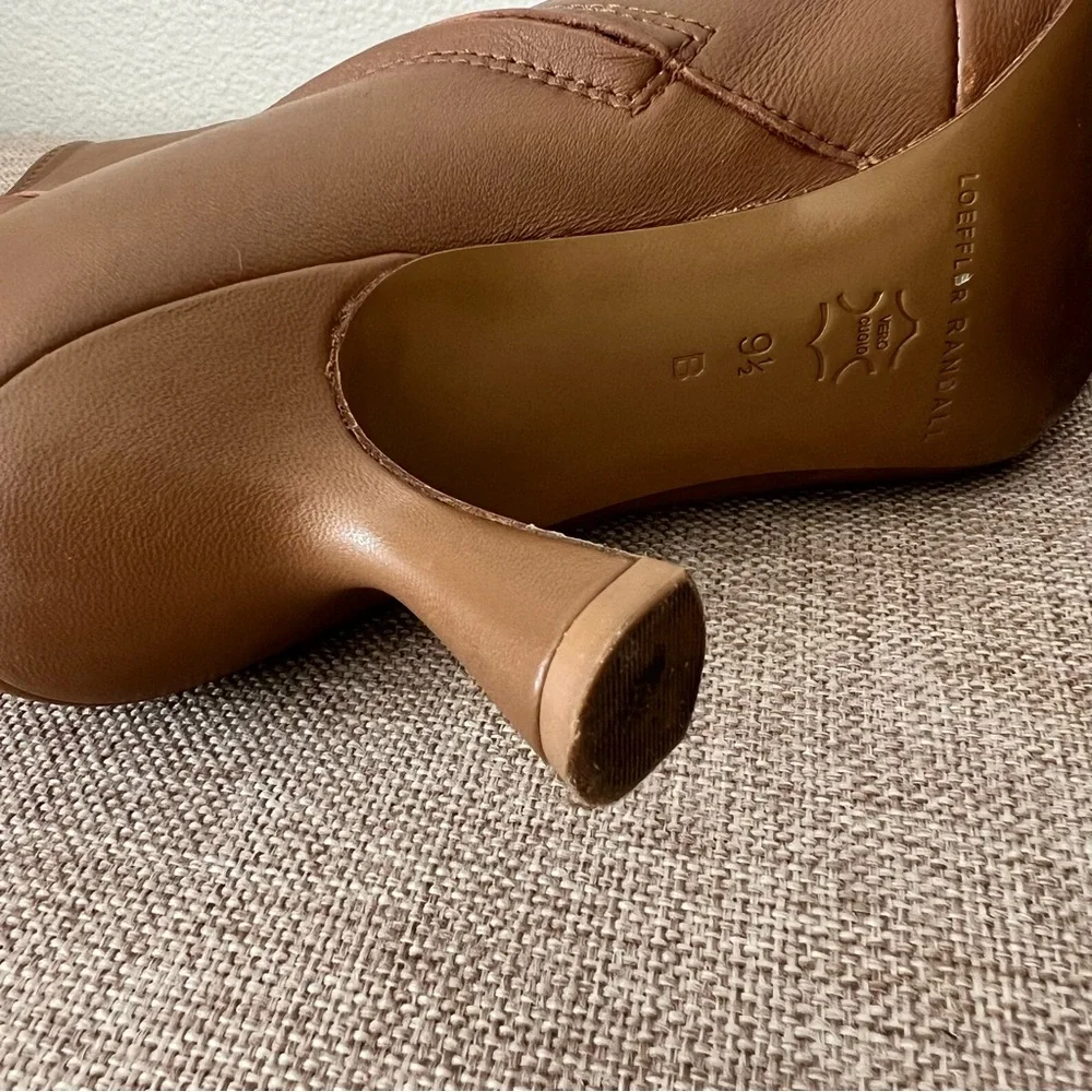 Loeffler Randall Thandy Bootie Safari Brown Kitten Heel Lamb Leather 9.5 - Picture 8 of 13